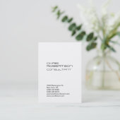 Chubby White Schlicht Attraktive Business Card Visitenkarte (Stehend Vorderseite)