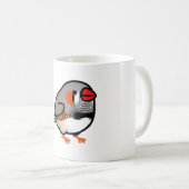 Chubby Zebra Finch mit Orange Feet Kaffeetasse (VorderseiteRechts)