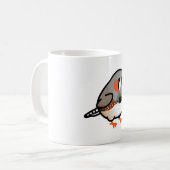 Chubby Zebra Finch mit Orange Feet Kaffeetasse (Vorderseite Links)