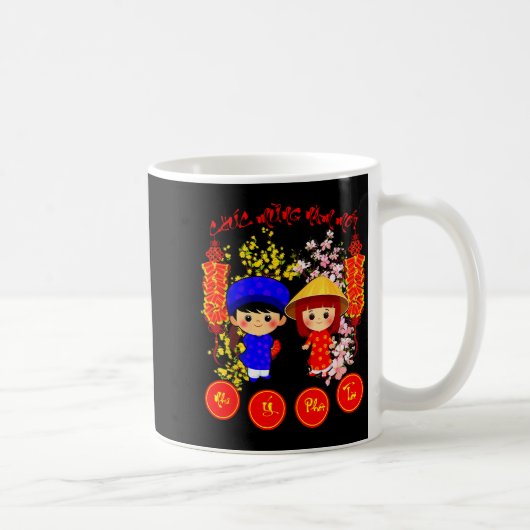 Chuc Mung Nam Moi 2026 Tee Vietnamese Lunar New Ye Kaffeetasse (Rechts)