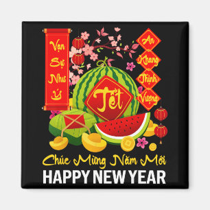 Chuc Mung Nam Moi Frohes Neujahr Vietnamesisch Magnet