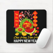 Chuc Mung Nam Moi Happy Lunar New Year Vietnamese Mousepad (Mit Mouse)