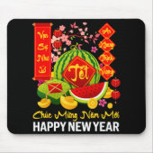 Chuc Mung Nam Moi Happy Lunar New Year Vietnamese Mousepad (Vorne)