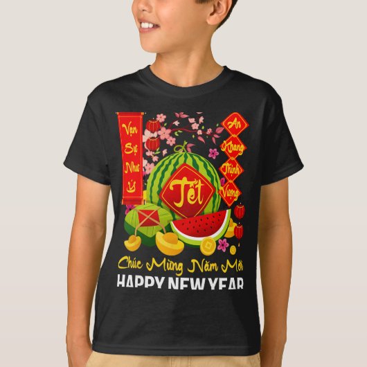 Chuc Mung Nam Moi Happy Lunar New Year Vietnamese  T-Shirt (Vorderseite)