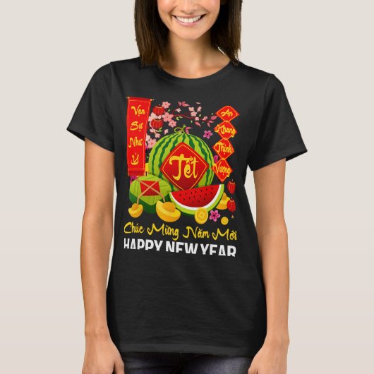 Chuc Mung Nam Moi Happy Lunar New Year Vietnamese T-Shirt (Vorderseite)