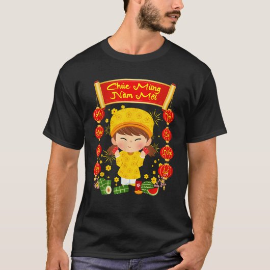 Chuc Mung Nam Moi Happy Lunar New Year Vietnamese T-Shirt (Vorderseite)
