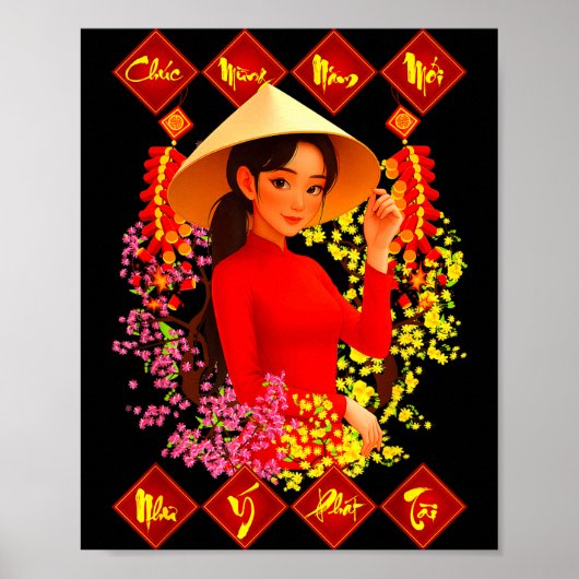 Chuc Mung Nam Moi Tet Binh Ngo 2026 Vietnamese Gir Poster (Vorne)