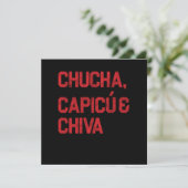 Chucha Capicue Chiva Domino Dominoes Geschenk Einladung (Stehend Vorderseite)