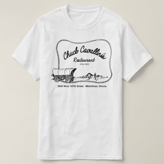 Chuck Cavallini's Restaurant, Midlothian, Illinois T-Shirt (Design vorne)