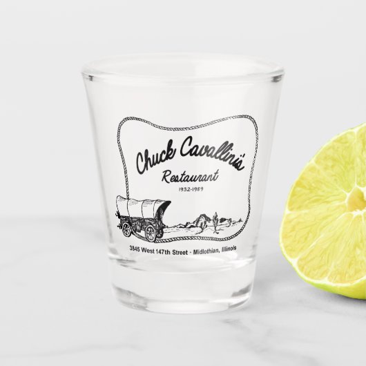 Chuck Cavallin's Restaurant, Midlothian, IL Schnapsglas (Vorderseite)