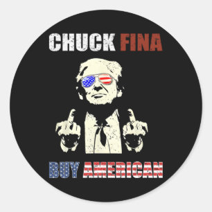 Chuck Fina China Trade Liberation Day Zolltarif Tr Runder Aufkleber