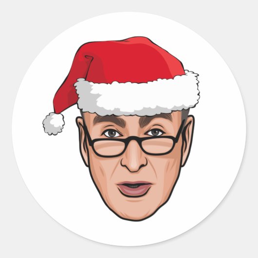 CHUCK SCHUMER CHRISTMAS RUNDER AUFKLEBER (Vorderseite)