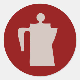 Chuck Wagon Coffee Pot - Cowboy Coffee Time Runder Aufkleber