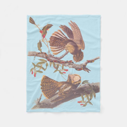 Chuck Will's Widow Nightjar mit Korallenschlange Fleecedecke (Vorderseite)