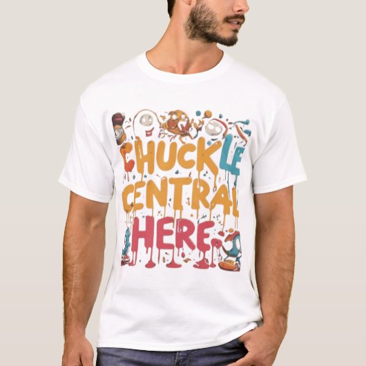 Chuckle Central Hier Mann Kleidung. T-Shirt (Vorderseite)