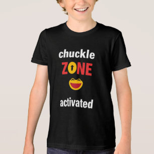 Chuckle Zone Aktiviert – Lustige Smiley-Typografie Tri-Blend Shirt