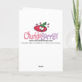 ChuckleBerry's Großhandelskarten cb042 Feiertagskarte (Rückseite)