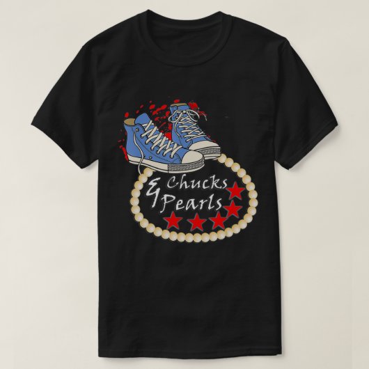 Chucks & Pearls Kamala, Converse Women girls, Männ T-Shirt (Design vorne)