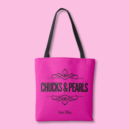 Chucks & Pearls Vote Kamala Hot Pink Toe Bag Tasche