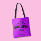 Chucks & Pearls Vote Kamala Lila Tote Bag Tasche