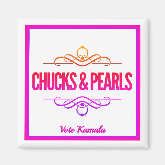 Chucks & Pearls Vote Kamala Magnet (Vorne)