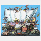 Chuckwagon Fleecedecke (Vorderseite (Horizontal))