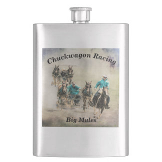 Chuckwagon Racing Big Mules Flachmann