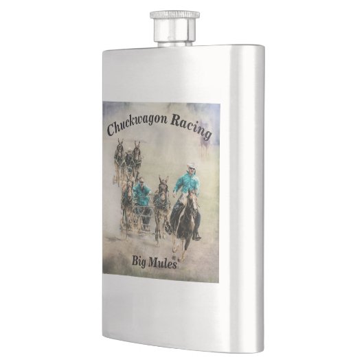 Chuckwagon Racing Big Mules Flachmann (Links)
