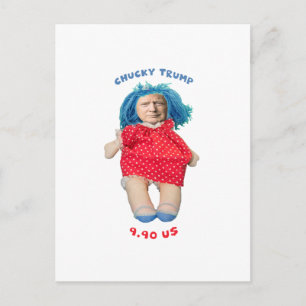 Chucky Donald Trump Doll Postkarte