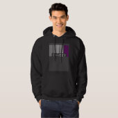 Chuegy Asexual Pride Flag Barcode LGBTQ  Joke Slan Hoodie (Vorne ganz)