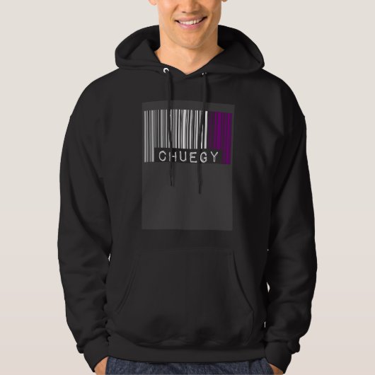 Chuegy Asexual Pride Flag Barcode LGBTQ  Joke Slan Hoodie (Vorderseite)