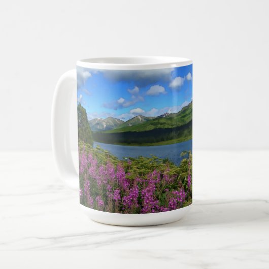 Chugach Mountains - 15 oz. Mug Kaffeetasse (Vorderseite Links)
