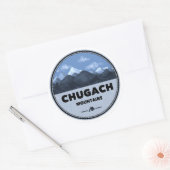 Chugach Mountains Alaska Camping Runder Aufkleber (Umschlag)