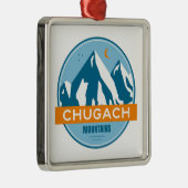 Chugach Mountains Alaska Ornament Aus Metall (Rechts)