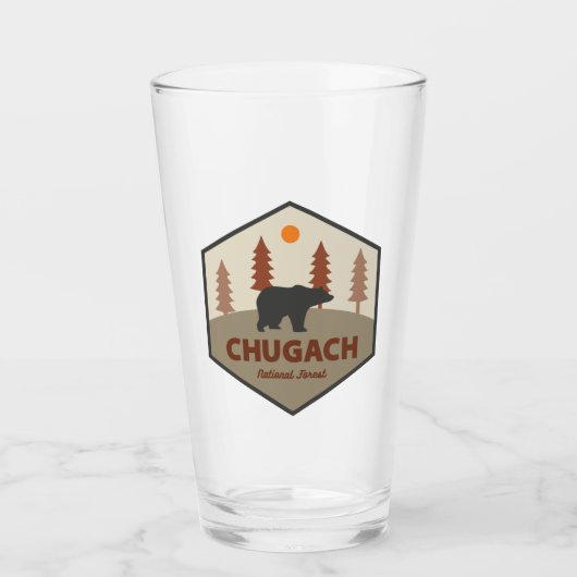 Chugach National Forest Alaska Bear Glas (Vorderseite)