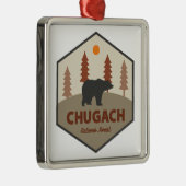 Chugach National Forest Alaska Bear Ornament Aus Metall (Rechts)