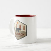Chugach National Forest Alaska Bear Zweifarbige Tasse (Vorderseite Links)