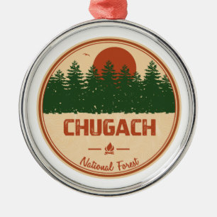 Chugach National Forest Ornament Aus Metall