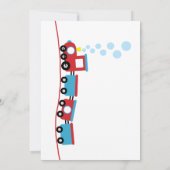 Chugga Choo, Choo, Training Geburtstagsfeier Einladung (Rückseite)