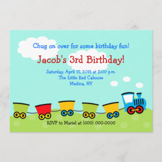 Chugga Choo Choo Zug 12x18 Geburtstag Einladung