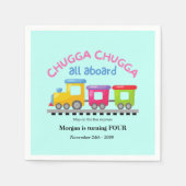 Chugga Choo Train thematischer Cartoon jeden Gebur Serviette (Vorderseite)
