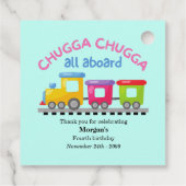 Chugga Choo Train Themed Cartoon Any Age Birthday Geschenkanhänger (Rückseite)