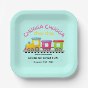 Chugga Choo Train Themenabend Cartoon 2. Geburtsta Pappteller