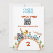 Chugga Chugga 2 Two Train 2. Geburtstag Einladung (Rückseite)