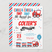 Chugga Chugga Choo Choo Train Birthday Party Einladung (Vorne/Hinten)