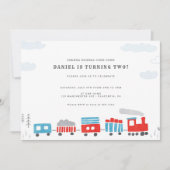 Chugga Chugga Choo Choo Train Birthday Party Einladung (Vorderseite)