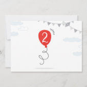 Chugga Chugga Choo Choo Train Birthday Party Einladung (Rückseite)