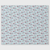 Chugga Chugga Choo Choo Train Wrapping Paper Roll Geschenkpapier (Flach)