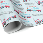 Chugga Chugga Choo Choo Train Wrapping Paper Roll Geschenkpapier (Rolleneckpunkt)