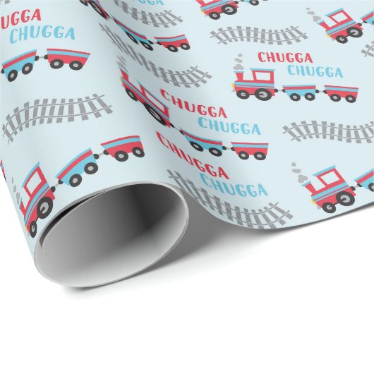 Chugga Chugga Choo Choo Train Wrapping Paper Roll Geschenkpapier (Rolleneckpunkt)